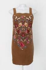 Vestido abercrombie & fitch feminino marrom com Bordado