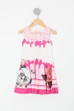 Vestido Infantil rosa estampado
