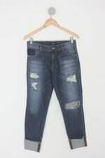 Calça Jeans amaro feminina azul destroyed 