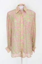 Camisa open feminina estampada com Transparência