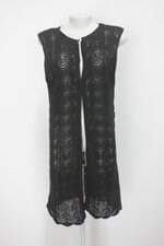 Colete feminino preto de tricot 