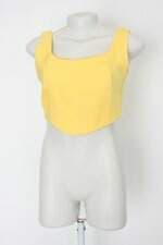 Blusa cropped talgui feminina amarela