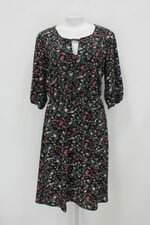 Vestido miallegra feminino preto floral