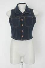 Colete Jeans feminino azul