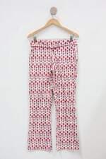 Calça de tecido a collection feminina branco estampado 