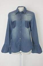 Camisa claudia rabelo feminina azul