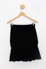 Saia aramodu feminina preta com Babado