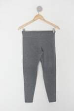 Calça de tecido feminina cinza com Cós com elástico