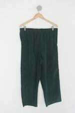 Calça de tecido feminina verde escuro 