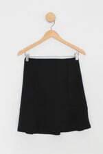 Saia yessica city feminina preto com Babado