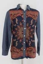 Camisa marisa feminina azul com Recortes