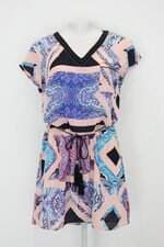 Vestido diss yes! feminino estampado com Faixa na Cintura
