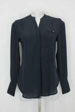 Blusa riachuelo feminina azul com Pregas