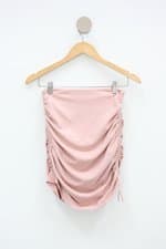 Saia zara feminina rosa com Forro e Franzido