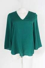 Blusa design by kappahl feminina verde com bolinhas 