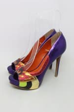Peep toe louloux feminino colorido