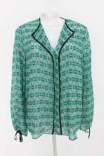 Blusa renner feminina verde estampada