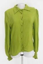Camisa feminina verde com Franzido