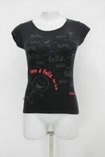 Blusa Infantil takalu preta estampada com silk