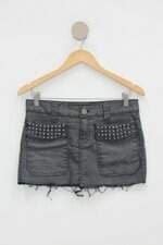 Minissaia john john black feminina cinza com Spikes