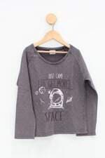 Camiseta manga longa Infantil zara azul