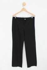 Calça de tecido mammy feminina preta