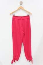 Calça de tecido dot feminina rosa