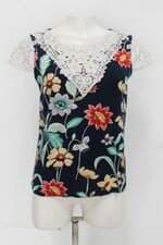 Blusa a&dd feminina estampada com Renda