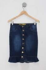 Saia Jeans nuy jeans feminina azul