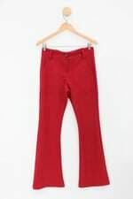 Calça de tecido feminina vermelha