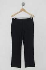 Calça de tecido ann taylor feminina preta estampada