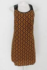 Vestido antix feminino estampado com Forro