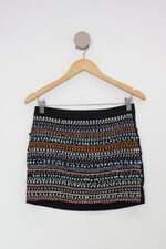 Saia shop 126 feminina preta com Aplique