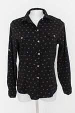 Camisa misimi feminina preta estampada