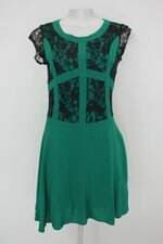 Vestido adriana praça feminino verde com Renda