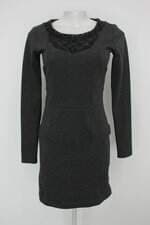 Vestido pop up store feminino cinza com Bordado