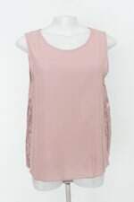 Blusa cor doce feminina rosa com Renda