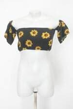 Top feminino preto floral