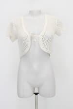 Bolero tricot feminino branco