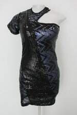 Vestido de paetê moda finna feminino bicolor com Forro e Bojo