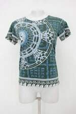 Camiseta lilarte feminina verde estampada