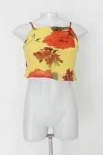 Regata design feminina amarela floral com Forro