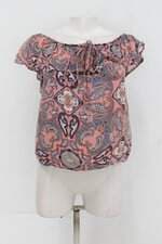 Blusa feminina rosa estampada