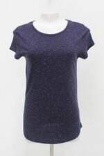 Camiseta feminina azul estampada