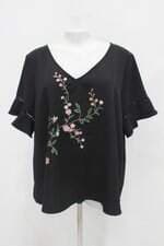 Blusa secret glam feminina preta com Bordado
