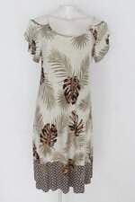 Vestido feminino bege estampado