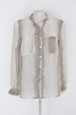 Camisa m.officer feminina bege estampada