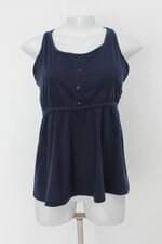 Regata feminina azul com Bordado