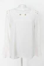 Blusa alexxia feminina branca com Ilhós