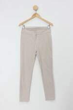 Calça de tecido danque feminina bege